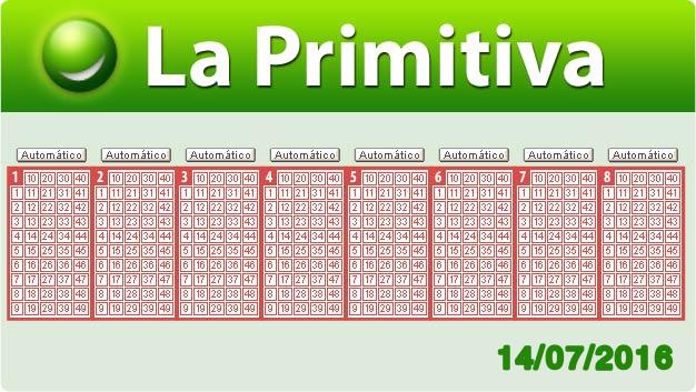 Resultados Primitiva jueves 14 de julio