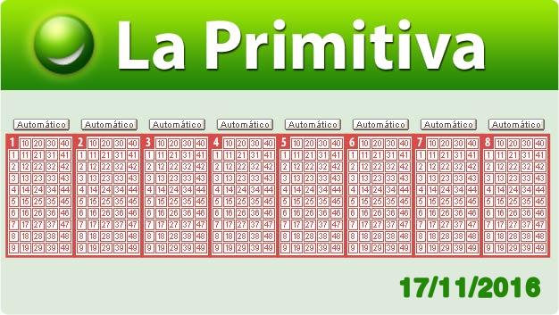 Resultados Primitiva jueves 17 de noviembre