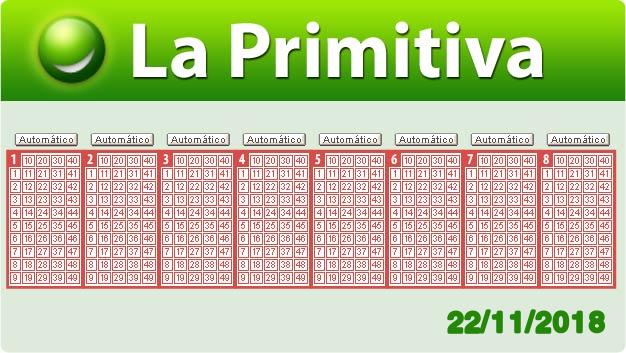 Resultados Primitiva jueves 22 de noviembre